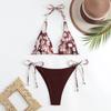 Trajes de baño estampados nuevos Bikini europeo y americano Bikini de tirantes Triángulo Bikini sexy Trajes de baño para mujer Amazon Cross Border