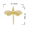Al por mayor al por menor Serie de libélulas Accesorios de microincrustaciones para DIY Accesorios de joyería de cobre Chapado en oro de 18 quilates