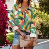 Aliexpress Temu Camisa Holgada con Patrón Curvo Estampado Digital 3D Casual Elegante Moda Camisa para Mujer