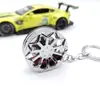 Llavero de Cubo de Rueda Te37 Bbs de Comercio Exterior Transfronterizo, Cubo de Rueda Metálico para Modificación de Ventilador de Coche, Colgante de Coche con Disco de Freno