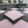 Alfombrillas Modernas Sencillas de Empalme para Sala de Estar y Dormitorio, Tapetes para Gateo de Bebés para el Hogar, Alfombrillas Cortables y Fáciles de Cuidar