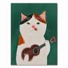 Póster de Gato de Dibujos Animados Pintura Lienzo Pintura al Óleo Arte Imagen Sala de Estar Dormitorio Infantil Guardería Decoración del Hogar Pintura Núcleo