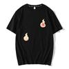 Camiseta de manga corta Zijun para estudiantes hombres y mujeres, ropa periférica de anime, verano, cuello redondo ancho