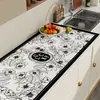 Tapete Drenante para Bancada de Cozinha Tapete Absorvente de Terra de Diatomáceas Jogo Americano para Louça Tigela Prato Tapete Barreira de Água para Bancada de Fogão Pia
