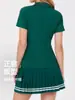Camisa Polo Esportiva Transfronteiriça de Secagem Rápida para Mulheres Verão 2025 Camiseta de Manga Curta Gola Lapela Solta Casual Versátil Top para Uso Externo