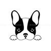 Adesivos de carro de comércio exterior transfronteiriço com cabeça de cachorrinho fofo e criativo, adesivos de para-choque de janela de buldogue francês para caderno