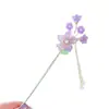 Horquilla de Flor de Durazno, Accesorios para el Cabello de Mujer, Horquilla, Accesorios de Estilo Antiguo, Tocado, Borla, Horquilla de Perla, Horquilla de Alto Nivel de Nuevo Estilo Chino