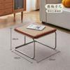 Mesa de Centro Vintage para Sala de Estar, Juego de Mesas Pequeñas para Té para el Hogar, Lujo Ligero Moderno Tendencia Ratán Simple Acero Inoxidable Ins