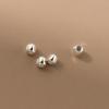 Cuentas espaciadoras geométricas de plata lisa S925 de 3 mm, forma triangular, para pulsera DIY, cuentas sueltas, cuerda trenzada hecha a mano, accesorios S1416