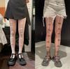 Pernas dos desenhos animados Sexy Pure Girl's Net Meias ocas múltiplas Bow Net Meias Spice Girls Seda Branca com Botas Meias Fishnet Mulheres