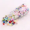 3-10mm color sólido ABS redondo perforado imitación perla hecho a mano diy joyería pulsera de cuentas pendientes accesorios cuentas perforadas