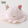 Gorro de Bebé Estilo Delgado para Primavera y Otoño Sombrero de Pescador con Ribete de Encaje para Bebé Protección Solar Sombrilla Gorro de Princesa para Bebé Verano