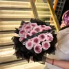 Presente de Dia dos Namorados Buquê de Flores Eternas Rosa Flor de Sabão Artificial Flor de Ameixa Artificial Buquê de Presente de Aniversário