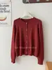 Cardigã de malha com pelo de guaxinim feminino outono novo estilo japonês estilo preguiçoso solto gola redonda casaco suéter curto top