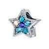 Pulsera de Estrella Azul de Cinco Puntas Transfronteriza Cuentas Sueltas Pulsera DIY Hecha a Mano Collar Materiales Hechos a Mano Cuerda Trenzada Cuentas Regalo