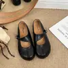 Couro Interno Aumento de Altura Mary Jane Sapatos de Salto Único Feminino 2026 Nova Primavera Outono Versátil Combina com Saias Sapatos Pequenos de Couro Loafers de Boca Rasa