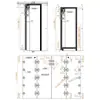 Armario Metálico de Estilo Abierto sin Riel Inferior, Riel de Puerta Plegable, Puerta Corredera para Vestidor, Herrajes de Polea para Colgar