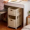 Estante de armazenamento para mochila, armário de gavetas multi-camadas doméstico com rodinhas para debaixo da mesa para livros, lanches, estante de armazenamento, carrinho de cozinha móvel
