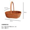 Mimbre Artificial Hecho a Mano Fruta Huevo Azul Portátil Flores Azul Regalo Postparto Azul Hogar Picnic Compras Cosecha Azul