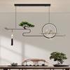 Nueva Mesa de Barra de Estudio Estilo Chino Lámparas de Arte Zen Estilo Chino Barra Larga Restaurante Sala de Té Mesa de Té Mesa de Té Lámpara Colgante