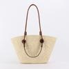 Dropshipping Nueva Bolsa Tejida Portátil de Gran Capacidad para un Hombro de Doble Uso Moda Europea y Americana Bolsa de Playa de Cuerda de Papel para Mujer