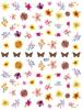 Pequeno Livro Vermelho Nail Art Stickers Ins Vento Barroco Borboleta Decal bonito Flor fresca 3D Cartoon Nail Sticker