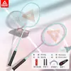 Racket de Bádminton Peak de productos genuinos Resistente a los golpes Doble Racket Ultra-ligero Fibra de Carbono Traje para Adultos Niños Grado Profesional