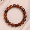 Contas de oração Bodhi naturais para enrolar no dedo pulseira macia de raiz de Bodhi pele yin pulseira de oração budista barril estilo antigo cordão de mão itens de brincadeira cultural homens atacado