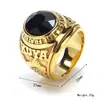 Moda europea y americana anillo de ejército retro joyería para hombre acero inoxidable hip hop Punk soldado Águila anillo de letras en stock