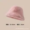 Sombrero de Cubo Grueso Cálido de Invierno de Stock Transfronterizo Versátil Sombrero de Pescador de Felpa Sombrero de Piel Sintética de Visón para Circunferencia de Cabeza Grande para Adultos