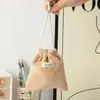Grande capacidade cor sólida veludo cotelê saco de armazenamento cordão espartilho bolsa de cosméticos feminino portátil vermelho bolsa de moedas