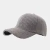 Gorra de Béisbol de Color Sólido Simple Nueva para Otoño e Invierno Gorra de Béisbol Tejida Casual para Exteriores Versión Coreana Sombrero Grueso Cálido para Pareja