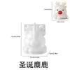 ZongBo Silicone 3D Papai Noel Rena Molde de Silicone Natal Desenho Animado Vela de Aromaterapia Gesso Molde
