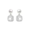Pendientes de Perla de Azúcar de Estilo Coreano Sencillos para Mujer, Exquisito Diseño de Nicho, Lujo Accesible, Súper Brillantes, Gama Alta, Pendientes Elegantes y Versátiles