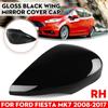 Aplicable a Ford Fiesta MK7 09-17 carcasa de espejo negro brillante carcasa de espejo blanco carcasa de espejo retrovisor