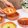 Plato de Fruta Imitación Madera de Alta Calidad con Alto Valor de Color Gran Capacidad Plato Alto para Fruta Snacks Alto Valor de Color Plato de Restaurante
