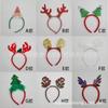 Diadema navideña de tela con diseño de copos de nieve y astas, decoración navideña, accesorios con hebilla para la cabeza, novedad transfronteriza de 2020.