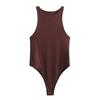 Cross-border Y2K Europeu e Americano Mulheres Sexy Mangas Slim-fit Macacão Mulheres Top Fashion Solid Color Tight Vest para Mulheres