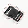 Fábrica 25 ~ 38mm fivela de alça de banqueta de cintura de plástico preto nova fivela de bolsa de cintura fivela lateral para criança e mãe atacado