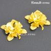 Accesorios de joyería DIY 20*18 mm tridimensional multicapa flor hoja soldadura rosa flor pequeña flor de hierro