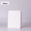 Bolsa de papel kraft tipo sacola atacado embalagem para catering para levar embalagem para milk tea café bolsa de papel espessado para roupas pode ser definida