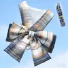 Falda para Mascota con Arnés Integrado, Falda a Cuadros Estilo JK con Arnés y Correa para Pasear Perros y Gatos, Ropa tipo Chaleco