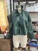 Jaqueta de couro PU curta feminina, elegante e adequada para o trabalho, cor sólida, gola alta, corte solto, ombros caídos, casaco casual para outono e inverno