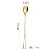 Cuchara de Acero Inoxidable 304, Cuchara de Moda con Cabeza Cuadrada, Cuchara Larga para Hielo, Cuchara para Cócteles de Bar, Cuchara para Revolver Café, Cuchara para Miel y Postre
