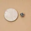 Prata 925 pura contas espaçadoras vintage cruz flor cruz contas soltas DIY punk rock pulseira retrô americana para homens e mulheres