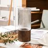 Sala de Estar Hidropônico Madeira Vidro Vaso Estilo Nórdico Planta Verde Vaso de Flores com Base de Madeira Maciça Decoração Fábrica Atacado