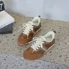 Zapatos de Mujer Talla Grande 41 a 43 Zapatos Planos Blancos para Mujer Estilo Otoño 2026 Zapatos de Entrenamiento Alemanes Retro Versátiles Casuales Deportivos Zapatos de Tabla