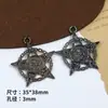 Pingente de Caveira Estrela de Cinco Pontas em Liga de Metal Estilo Barroco Pingente para Colar de Contas DIY Pulseira Brincos e Outros Acessórios de Joia