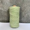En Stock Cuerda de Algodón de Colores de 3 mm de Tres Hilos Cuerda Pura de Algodón para Tejido de Tapicería Rollos de 100.1 m de Cuerda para Manualidades Hechas a Mano