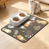 Tapete fofo de terra de diatomáceas em desenho animado, especialmente projetado para alimentar animais de estimação como gatos e cachorros, evita que a comida espirre, é fácil de limpar, absorvente, resistente a manchas e antiderrapante